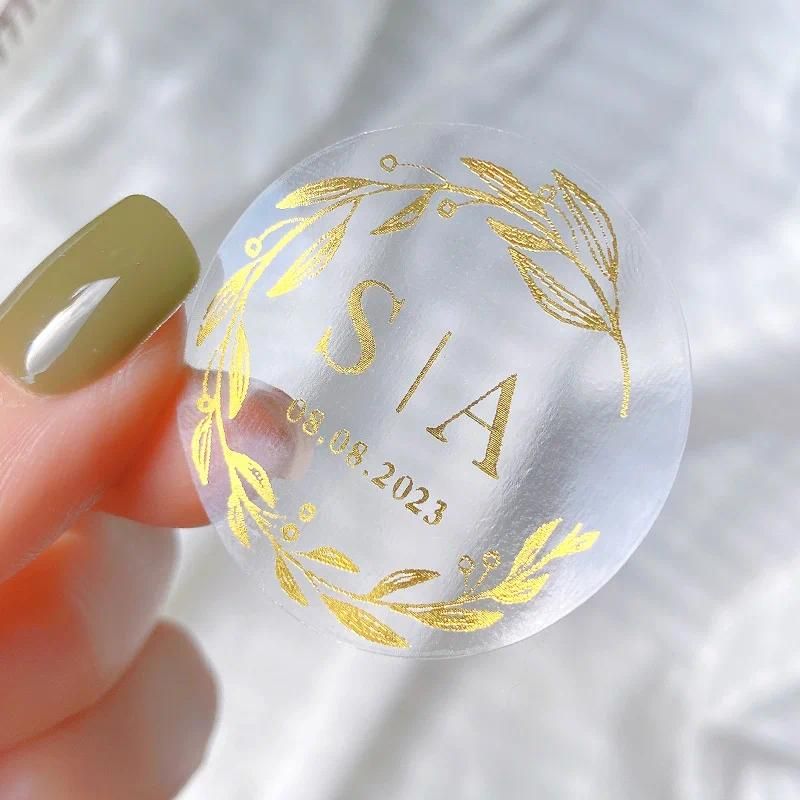 6CM 20PCS Gold Foil Clear 04