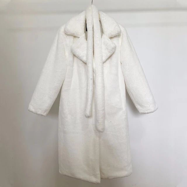 white fur coat