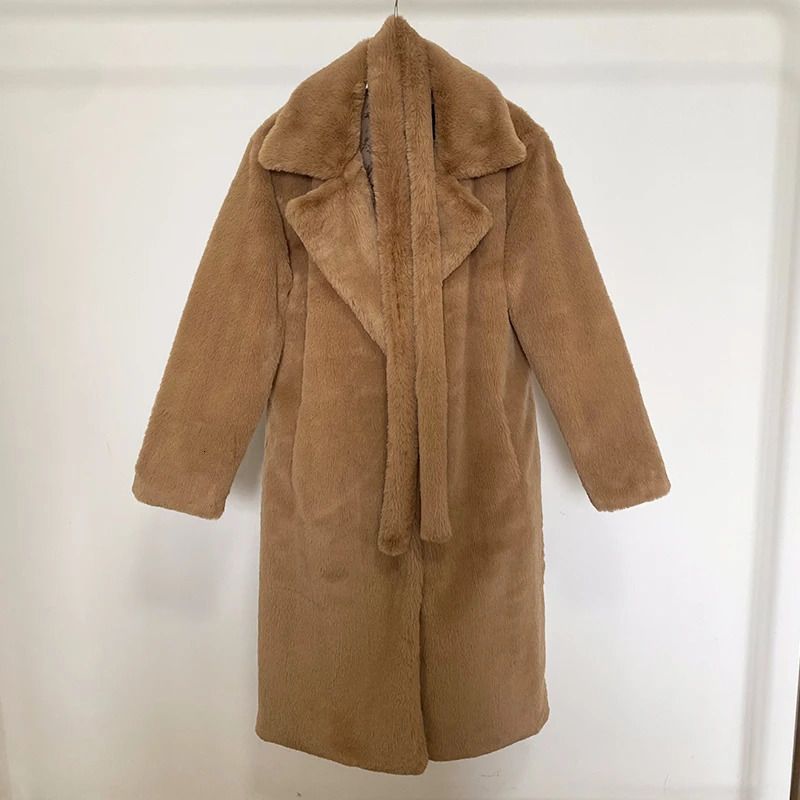 camel fur coat