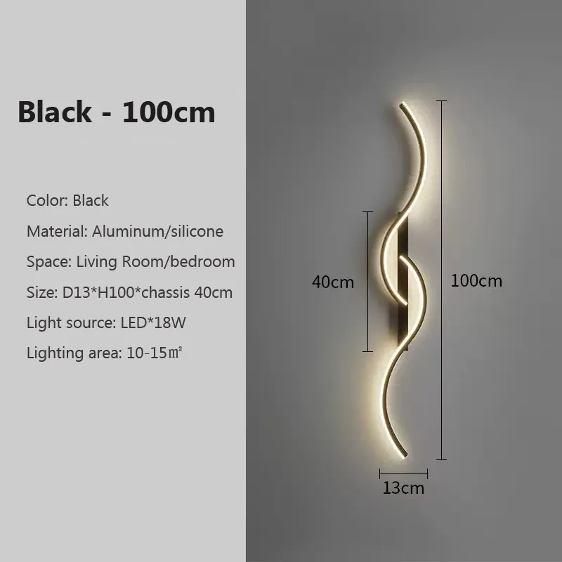 أبيض دافئ Black100cm