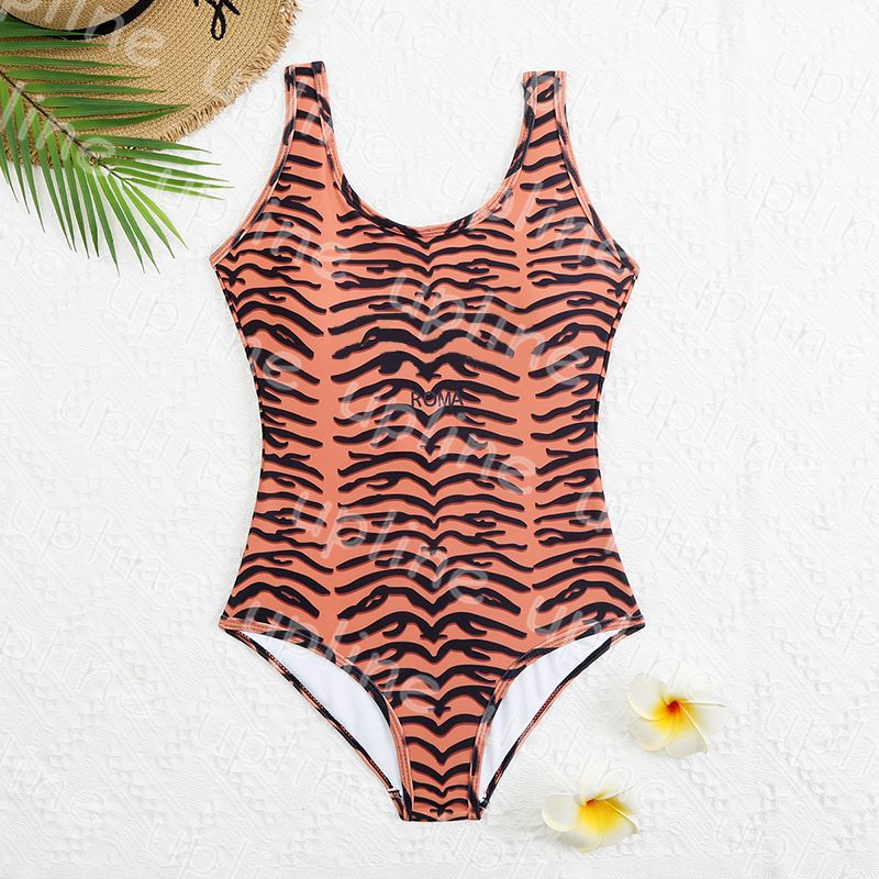 maillot de bain une pièce-orange