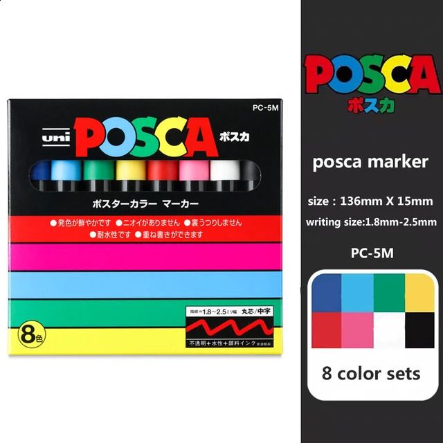 PC-5M 8 kleuren set