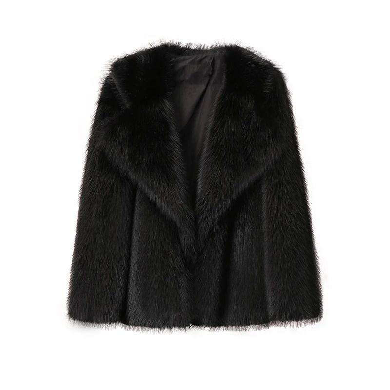 黒い毛皮のコート