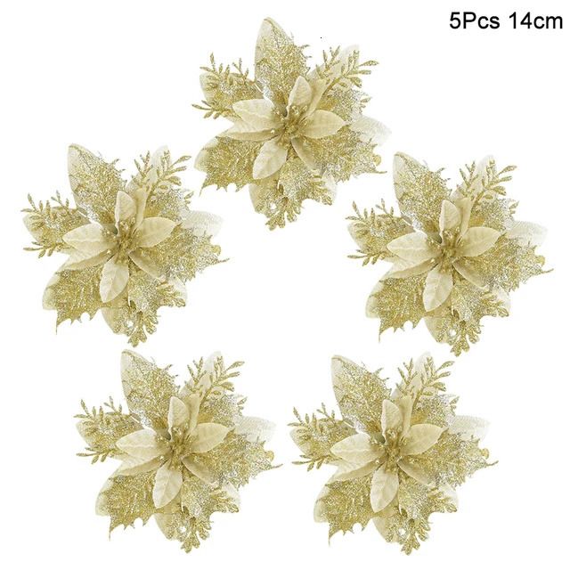 5pcs Gold Flower12