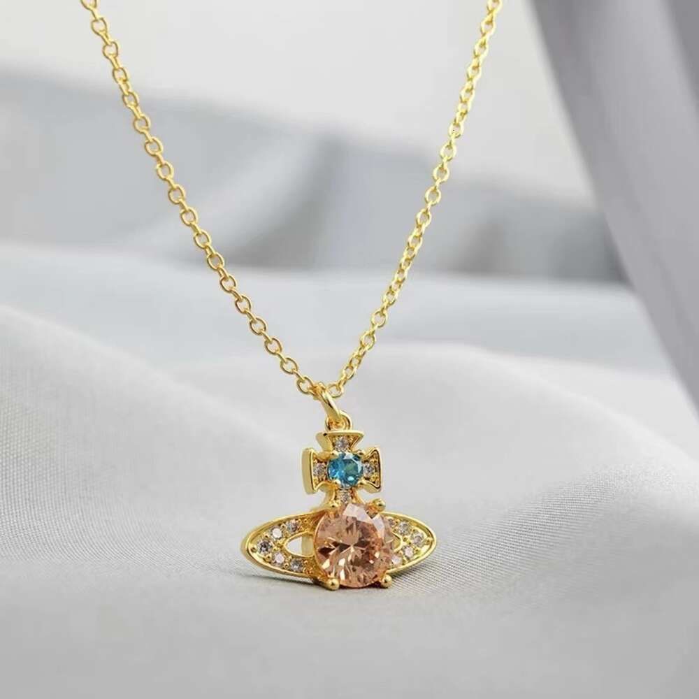 Gold Color Diamond Necklace