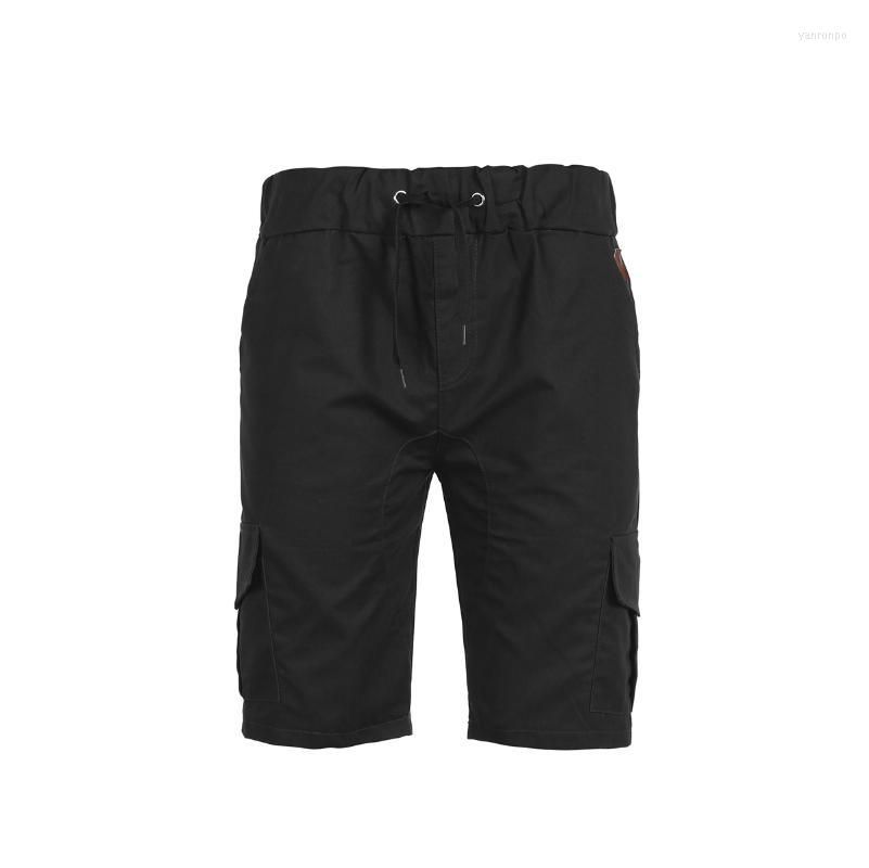 Mens Shorts 2022 Fashion Men'S Cargo Work Mid Waist Summer Casual Solid