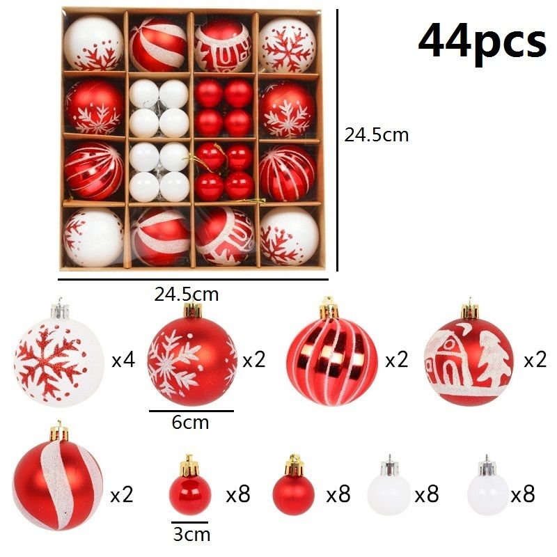 1- 레드 흰색 -44pcs 6cm