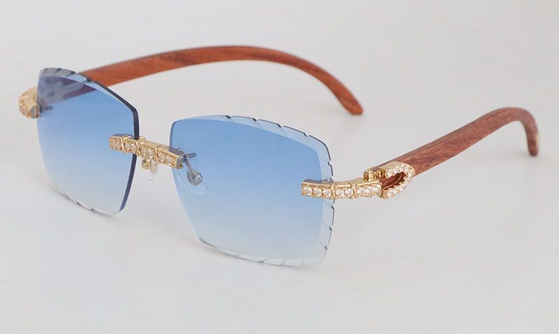 Wood Gold Blue Lens