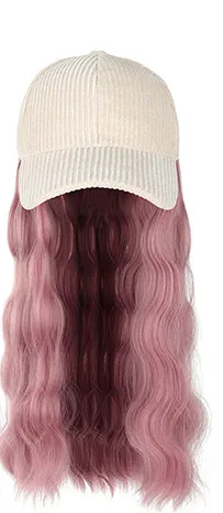 Wig rose du chapeau beige