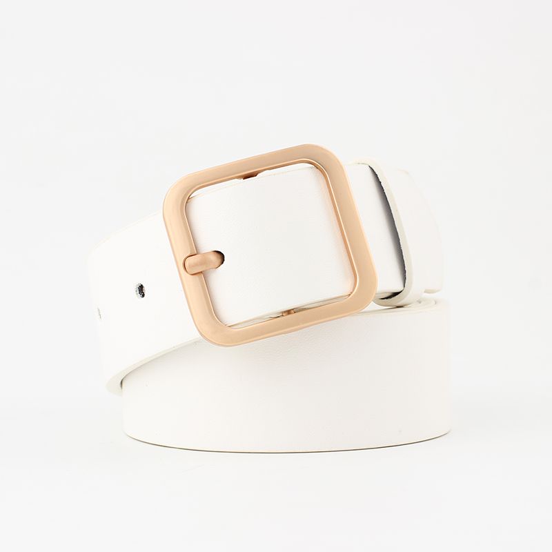 White With Golden Buckle