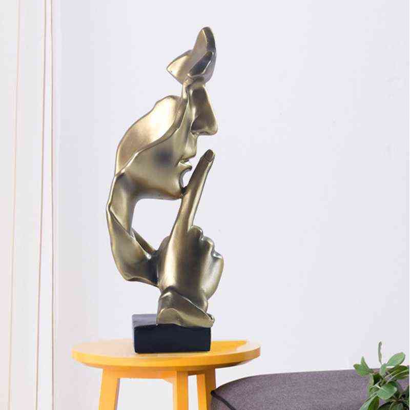 Silent Is Gold Statue Vercingetorix Abstract Resin - Image 3