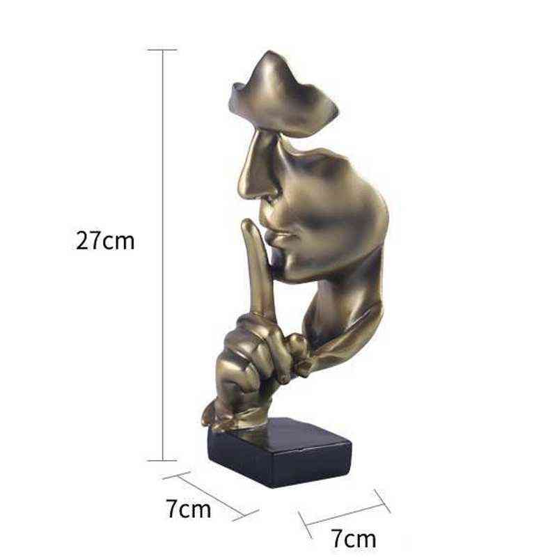 Silent Is Gold Statue Vercingetorix Abstract Resin - Image 5