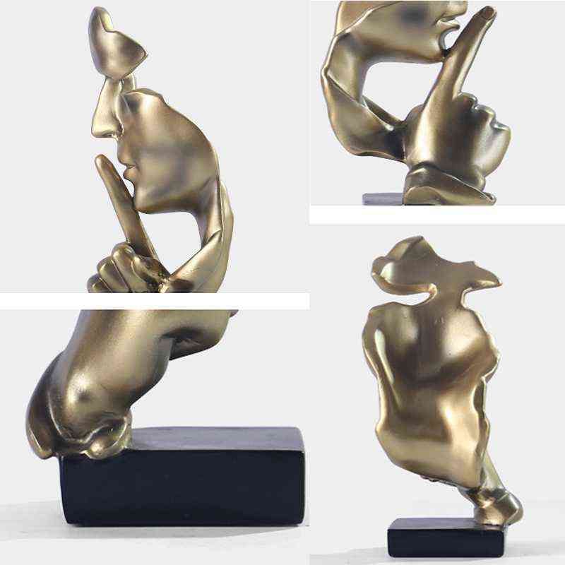Silent Is Gold Statue Vercingetorix Abstract Resin - Image 4