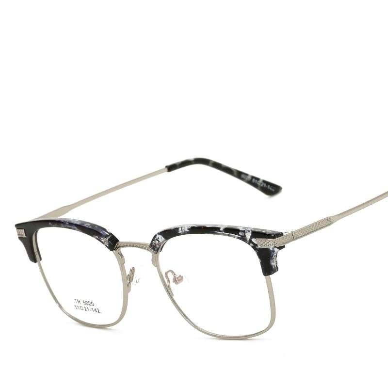 Luxury TR90 Clear Lens Half Frame Edith Glasses Frame For Women And Men