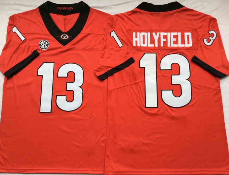 13 Elijah Holyfield Orange Jersey