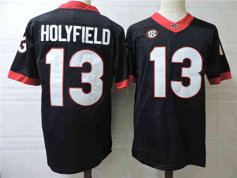 13 Elijah Holyfield Jersey negro