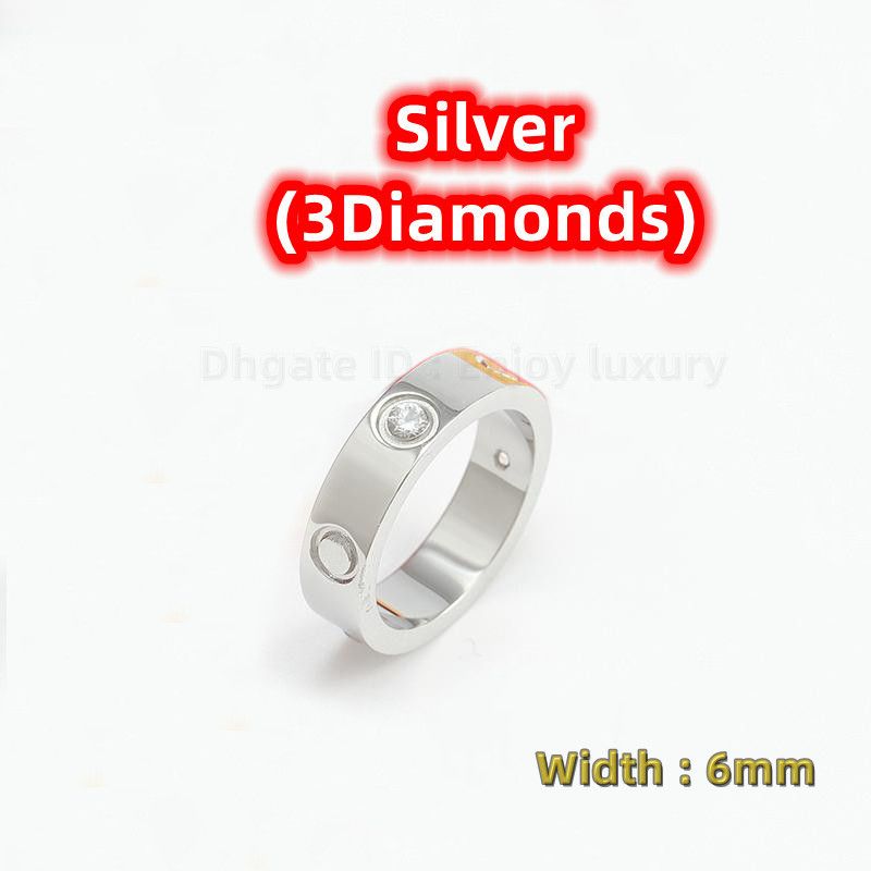 Zilver (3Diamonds) 6 mm