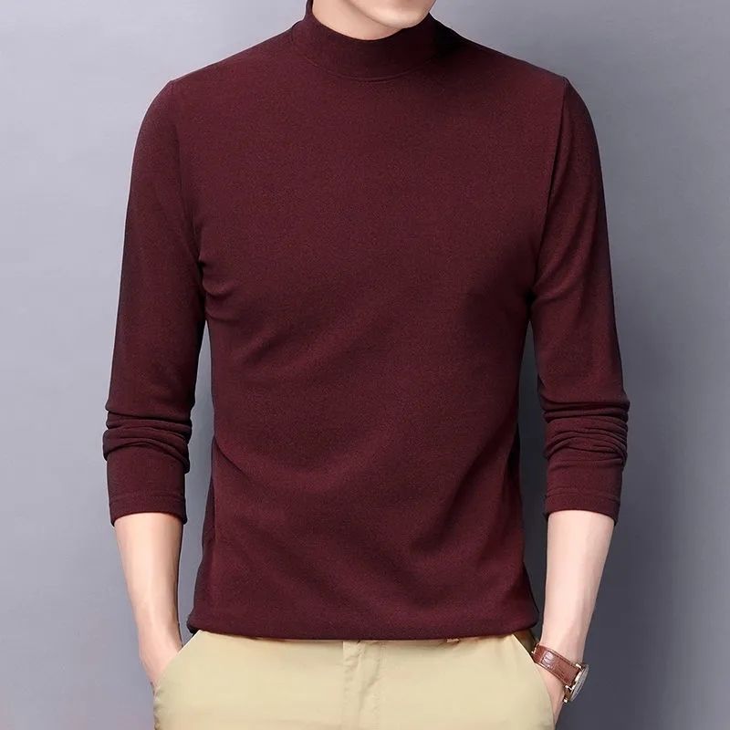 Burgundy Mock Neck