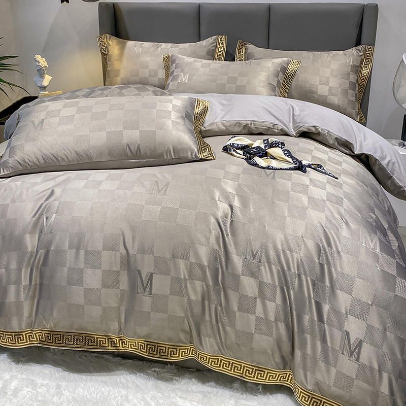 Gold silver coffee jacquard luxury 