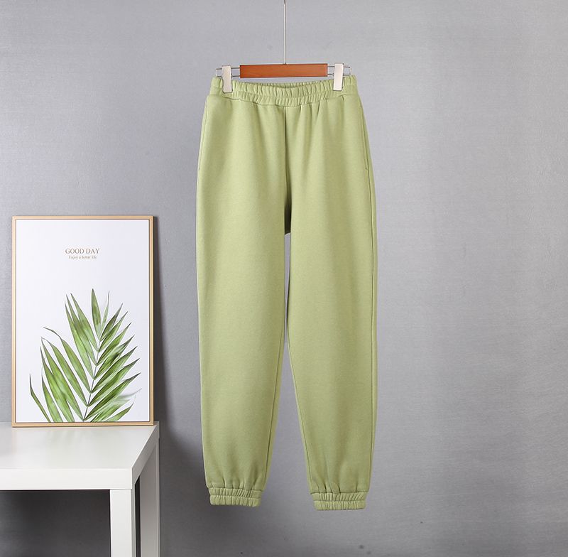 green pants