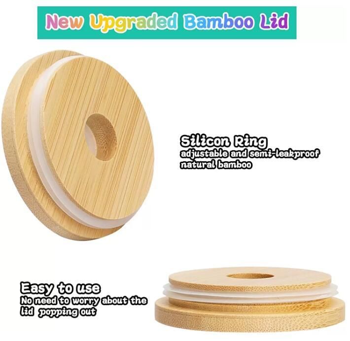 Tampas de bambu 70mm