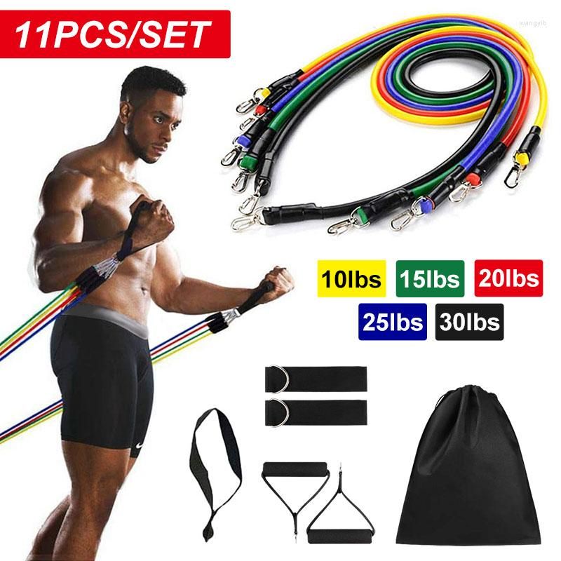 11PCS/Set Latex Resistance Bands Training Exercise Yoga Tubes Pull Rope  Rubber Expander Elastic Bands Fitness 