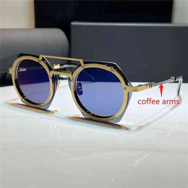 gold blue lens coffee legs