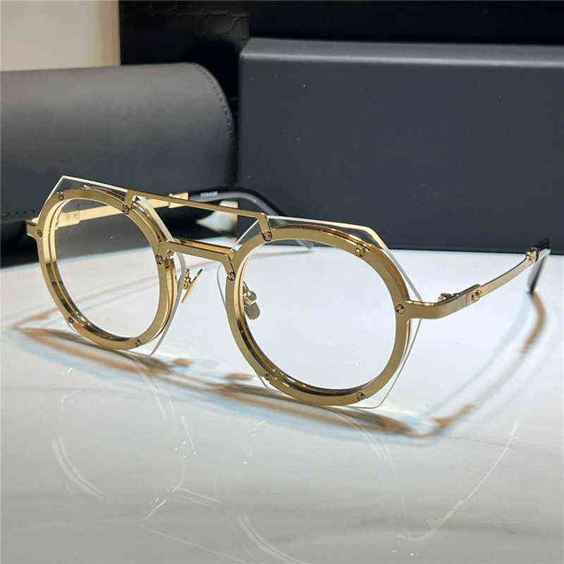 gold frame clear lens