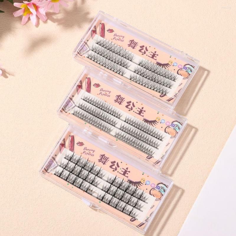 False Eyelashes 3Lines Individual Little Devil Lashes Natural Volume Long  Thick Handmade Eyelash Extensions Tools