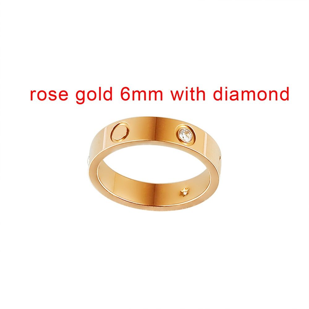 Rose 6mm with diamonds