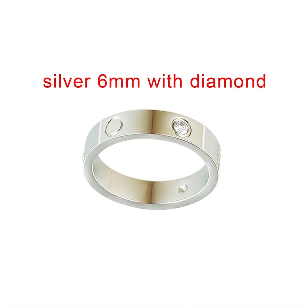 Silver 6mm with diamonds