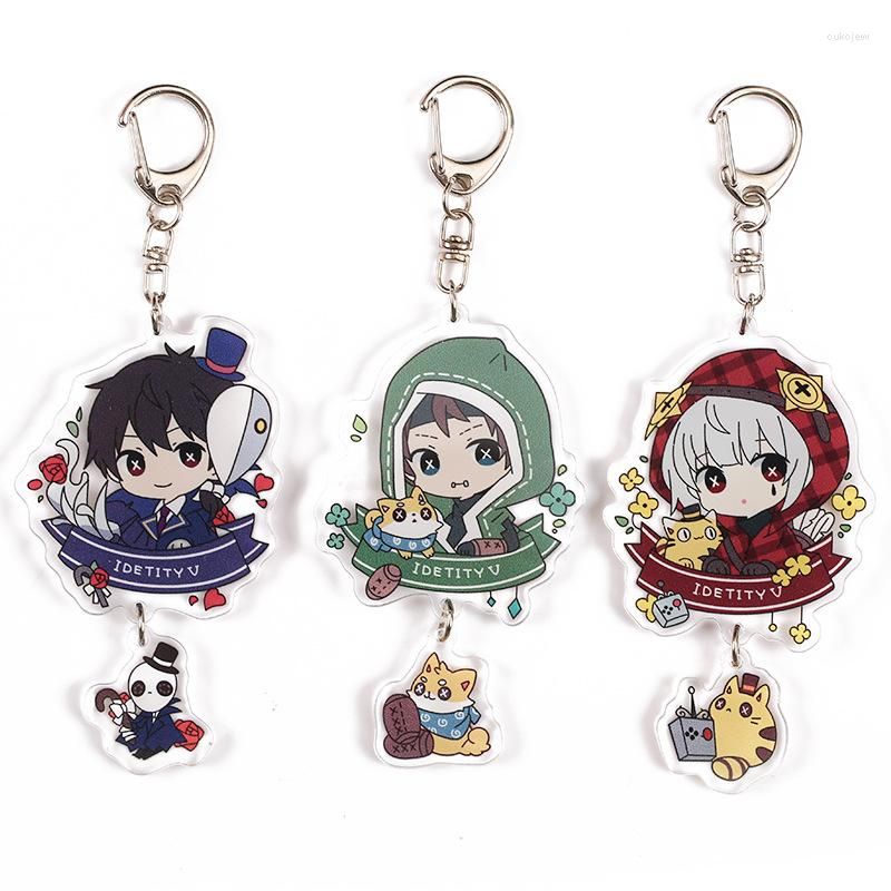 Keychains Anime Keychain Man Game Identity V Key Chain For Pants Small  Women Holder Cute Couples Keyring Pendant Acrylic Porte Clef
