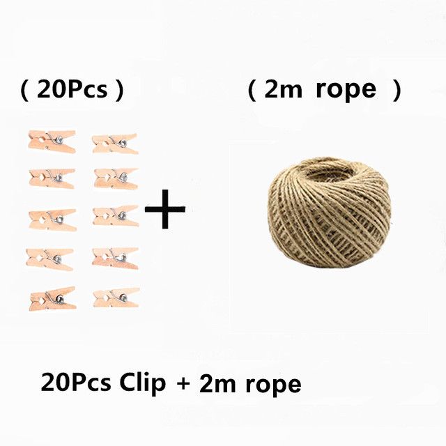 20wood clip 2m rope