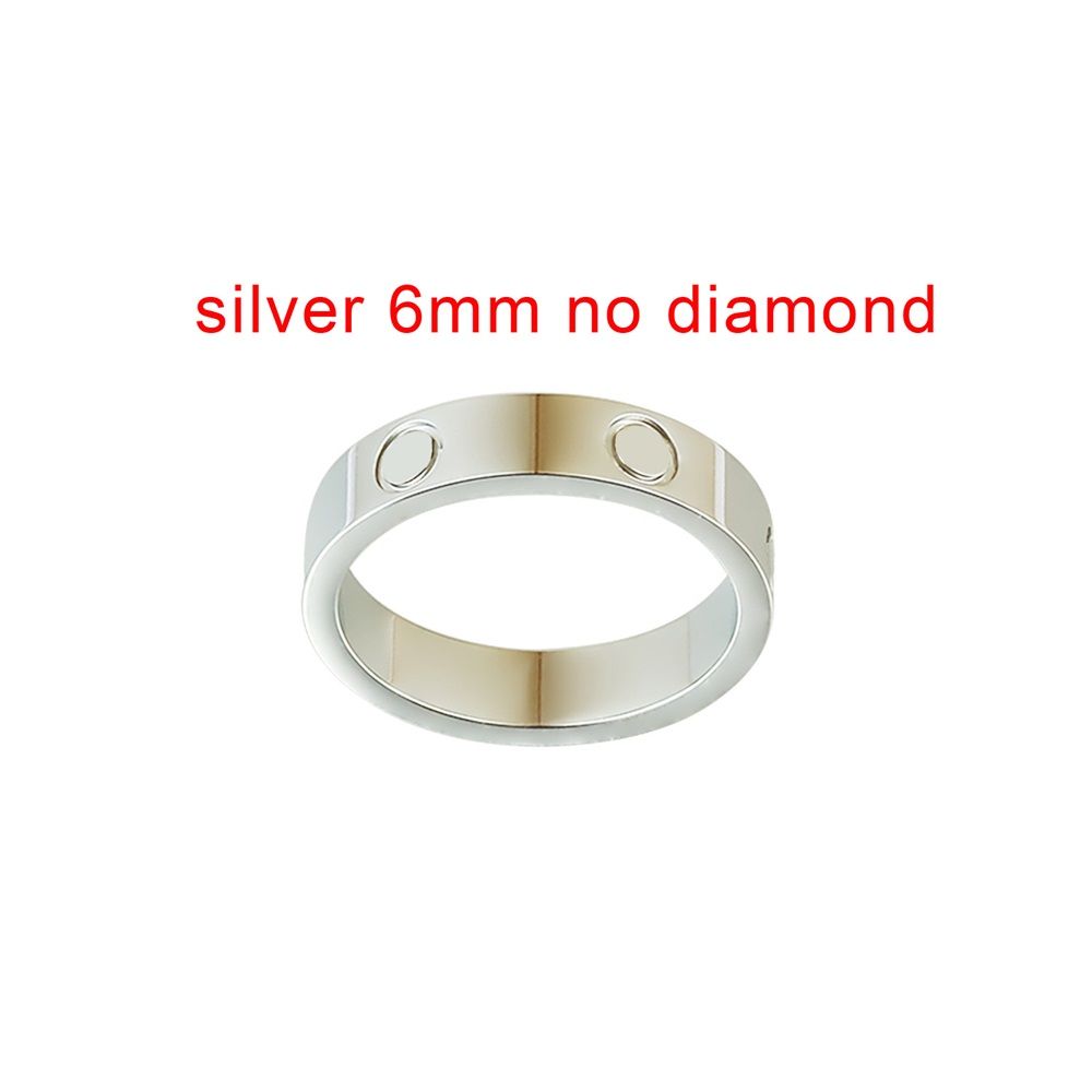 Argento 6mm senza diamanti