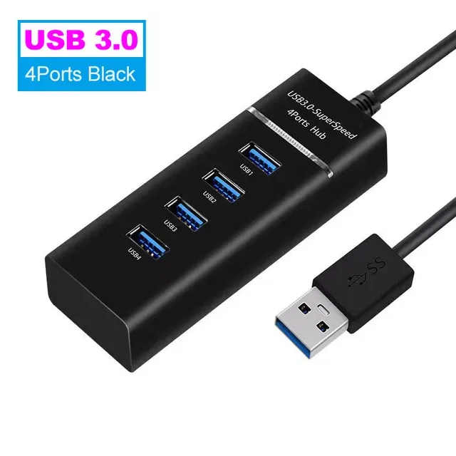 中国USB 3.0ハブブラック