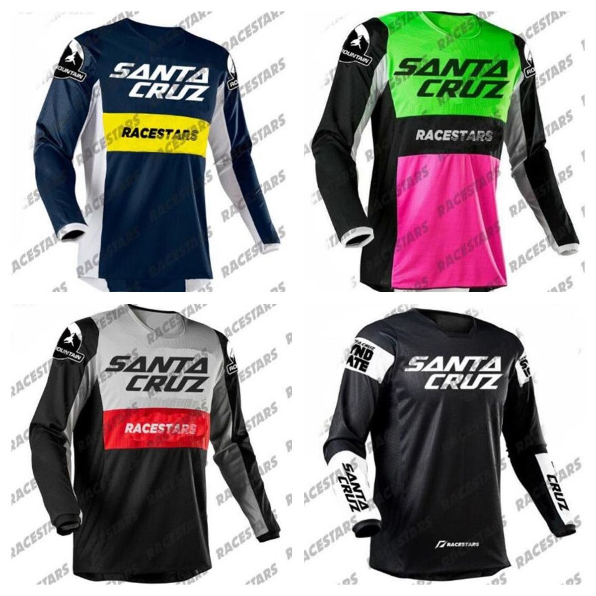 Santa Cruz Motocross Enduro Downhill Jersey Bike Racing Mtb BMX Camisa de manga