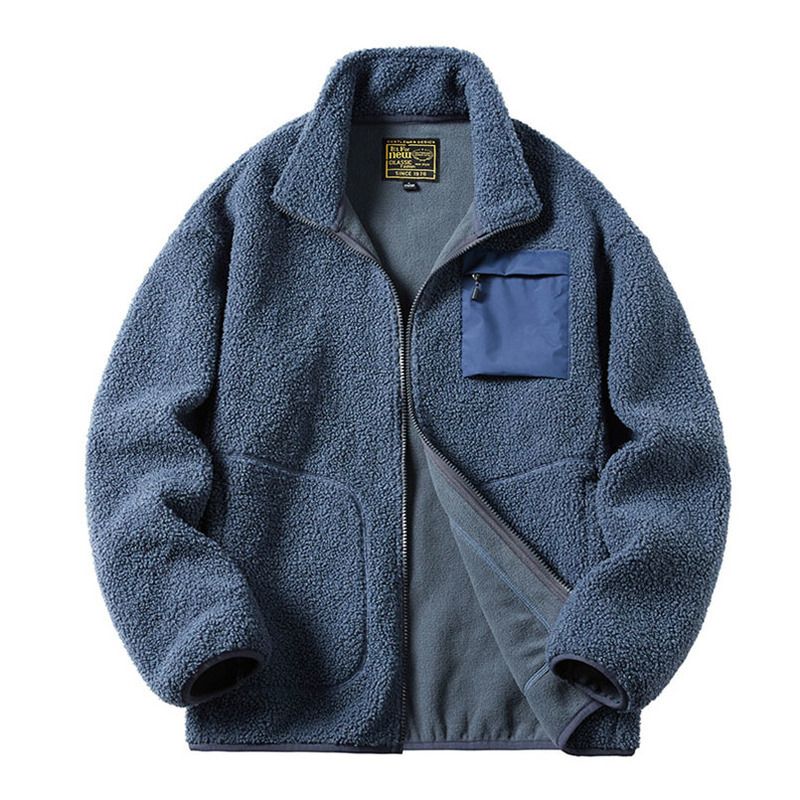 Manteau Teddy Bleu