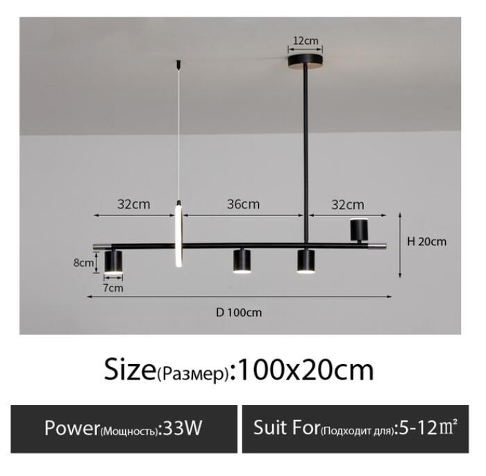 Siyah Boy 100cm Soğuk Beyaz