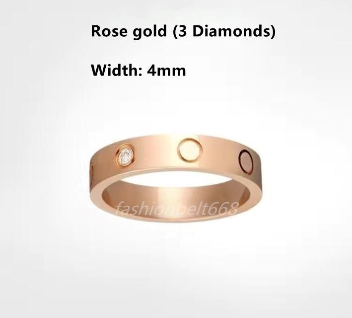4mm rosa guld med diamant