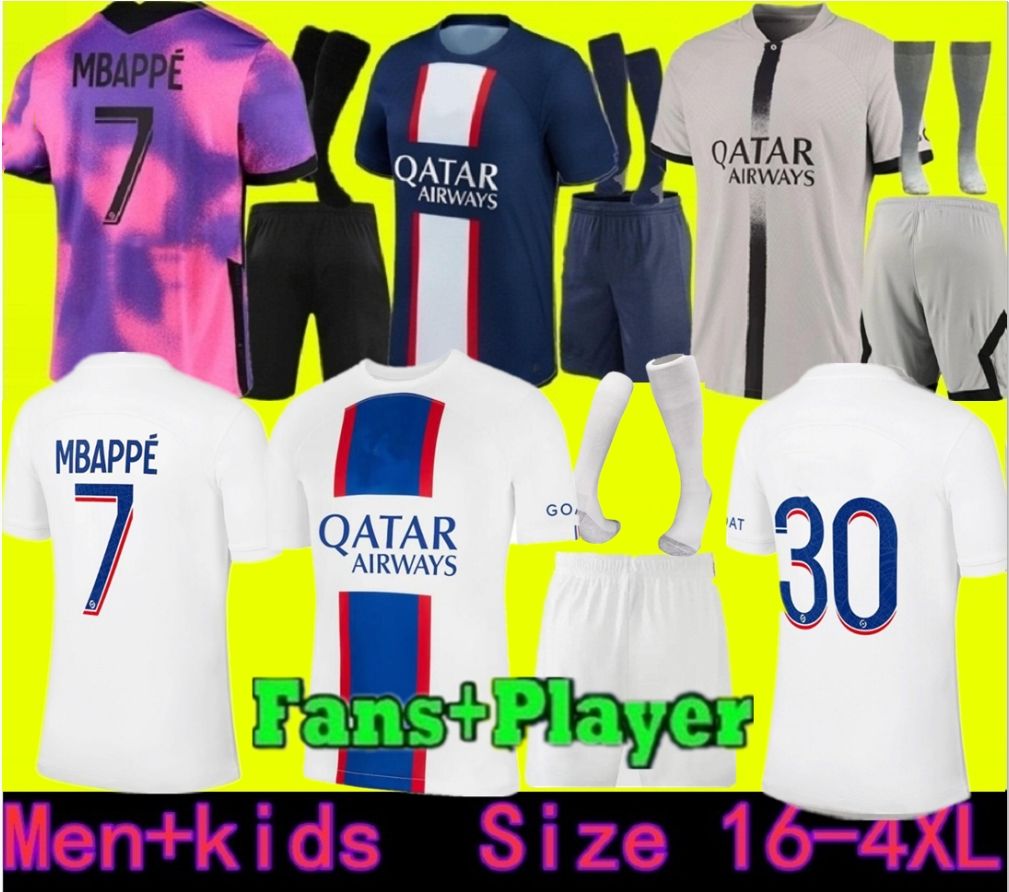 Trainsuit da Calcio Tuta Regalo per i Fan s BackN7-L Vestito da T-Shirt da 2020~2021 Quarto Mbappe Neymar Jr di Maria PGOTYY Uomo/per Bambini Paris Jersey Jersey Uniforme 