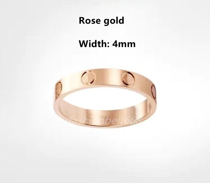 4mm rosa ouro sem diamante