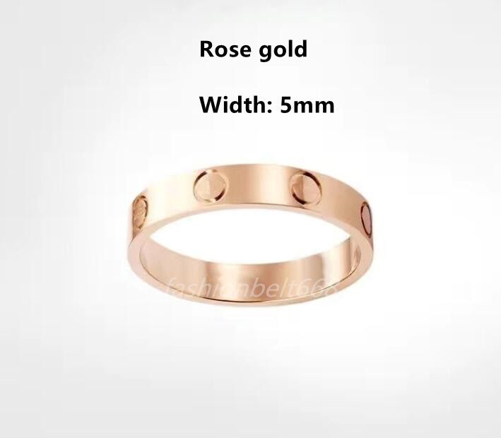5 mm Rose Gold No Diamond