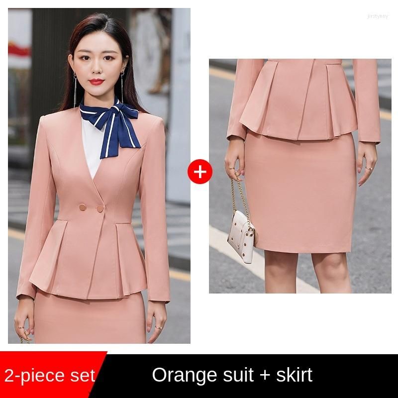 Orange coat skirt