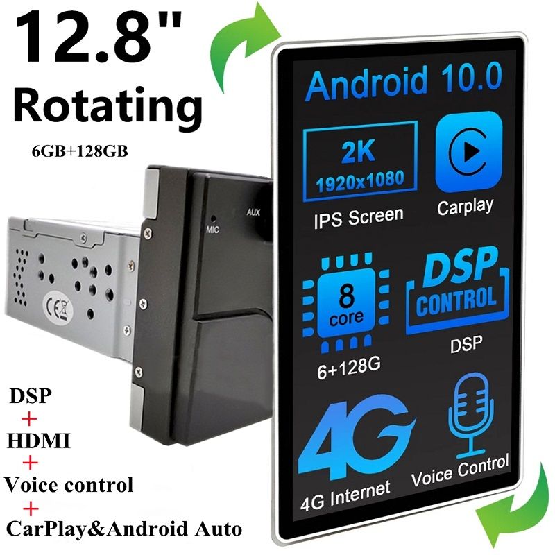 Android 10 Voice Contro HDMI CarPlay