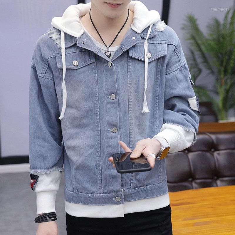 Mens Jackets Wholesale Spring Summer Handsome Fake Two Piece Denim Jacket  Men Fertilizer Increase Casual Coat Korean Men'S Clothing From  Hongmaodan, $28.24