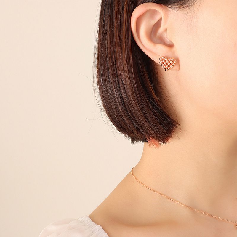 boucle d'oreille en or rose