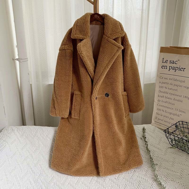 camel teddy coat