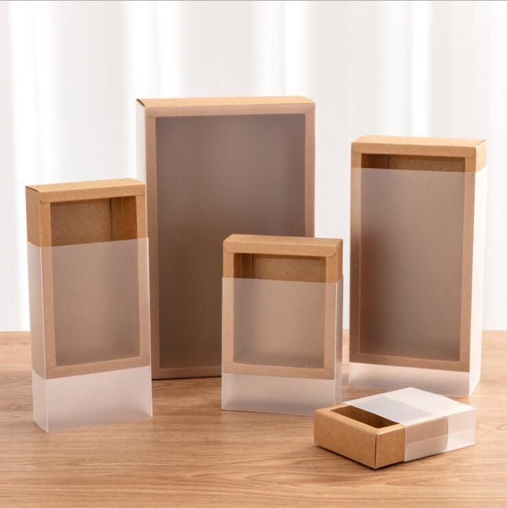 Kraft com PVC-10pcs-Inner 23x13x6 cm