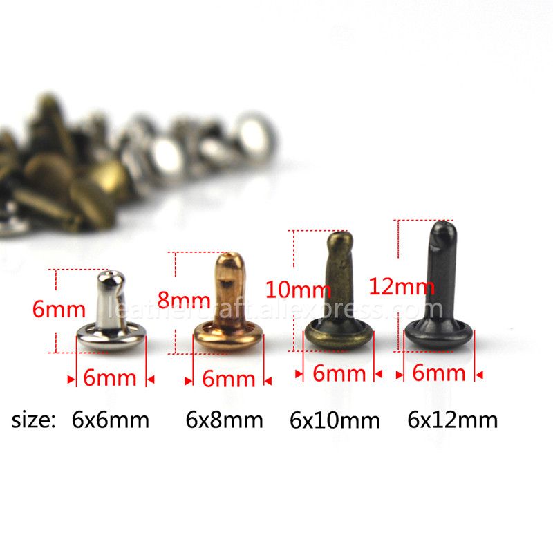 Craft Tools 6mm 8mm Metal Double Cap Rivets Studs Round Rivet For Leather  Craft Bag Belt Garments Hat Shoes Pet Collar DIY Repair3833510 From Ygcy,  $41.79