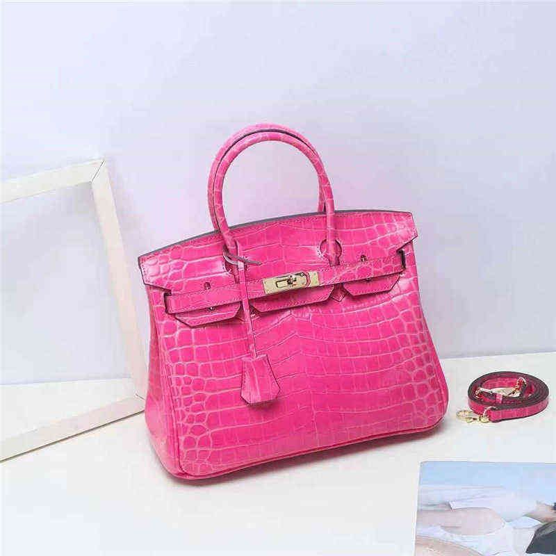 Crocodile Platinum Sac Rose rouge 25 cm